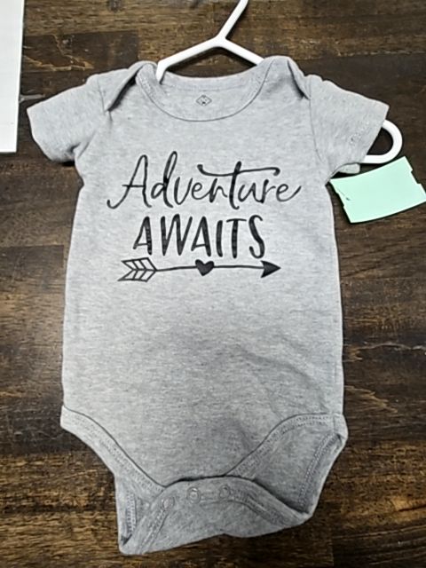 Grey Adventure Awaits  Onesie, 3M B