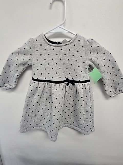 Grey/Black Polka Dot Carters Dress, 18M G