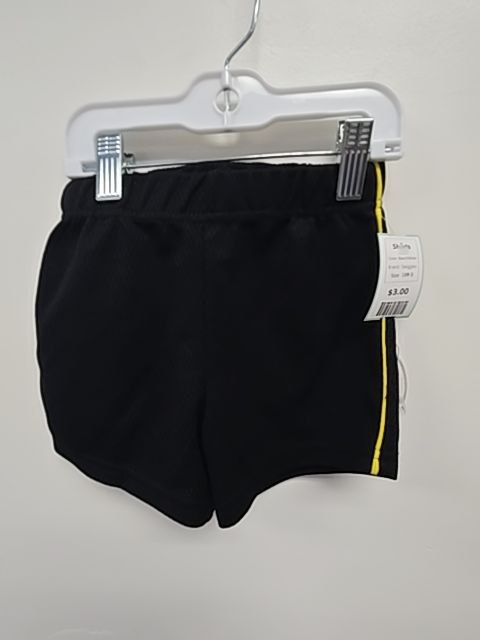 Black/Yellow Swiggles Shorts, 18M B