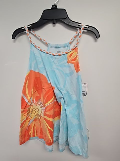 Blue/Orange Flower Faded Glory Tank Top, 10 G