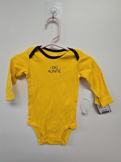 Yellow I Dig Auntie Carters Longsleeve Onesie, 6M B