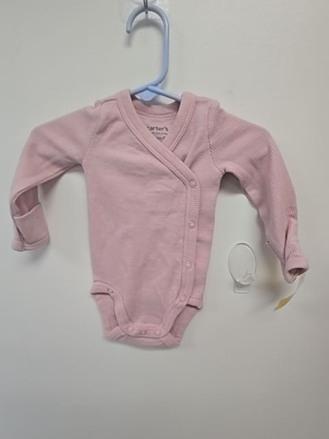 Pink Carters Longsleeve Onesie, NB G