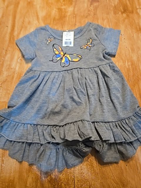 Grey/Colorful Butterfly Shein Outfit, 2T G