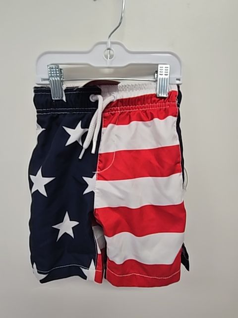 Red/White/Blue Childrens Place Swim Trunks, 3T B