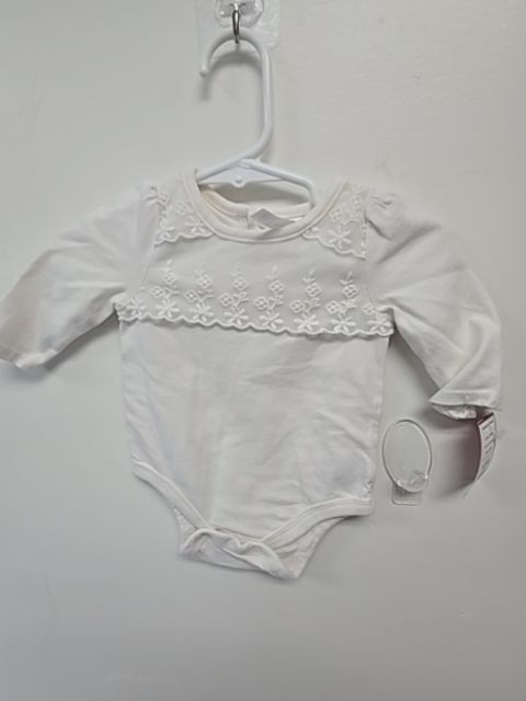 White Cherokee Longsleeve Onesie, NB G
