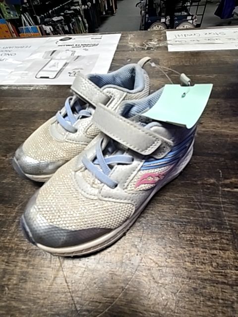 Silver/Blue/Pink Saucony Sneakers, 9.5C G