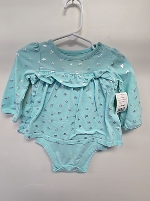 Blue/Silver Star Garanimals Longsleeve Onesie, 12M G
