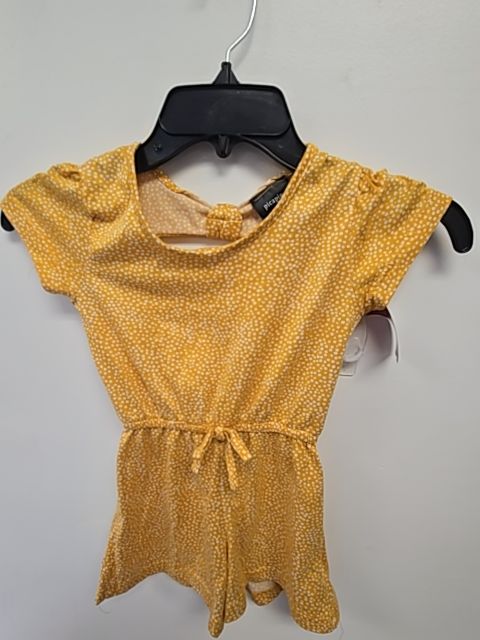 Yellow/White Polka Dot Picapino Romper, 4T G