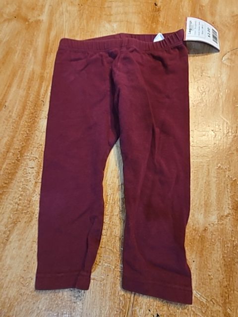 Burgandy Wonder Nation Leggings, 6M G