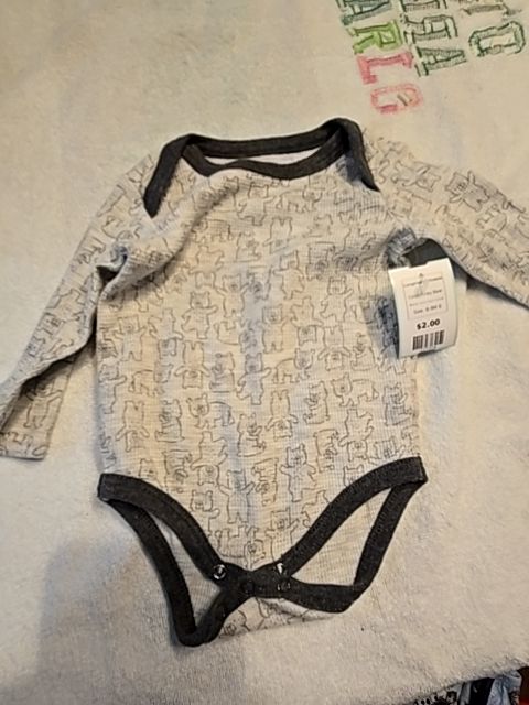 Grey Bear Duck Duck Goose Longsleeve Onesie, 6-9M B