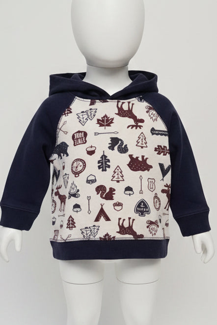 Navy/Cream Jumping Bean Hoodie, 12M B