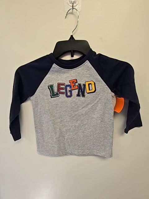 Grey/Blue Garanimals Long Sleeve Legend Tshirt, 4T B