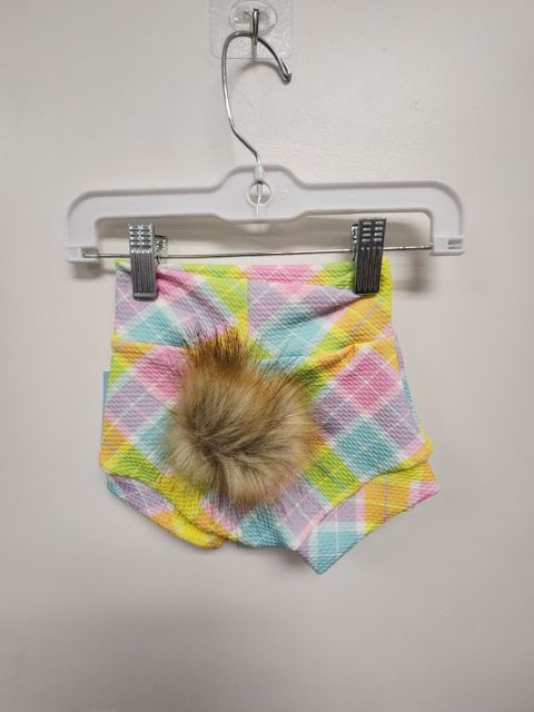 Colorful Plaid L & M Grace Bunny Tail Shorts, 9M G
