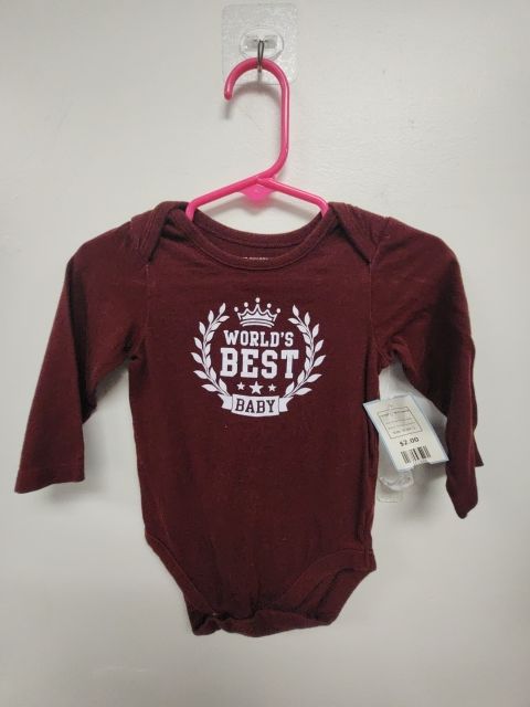 Burgandy Best Baby Childrens Place Longsleeve Onesie, 6-9M G
