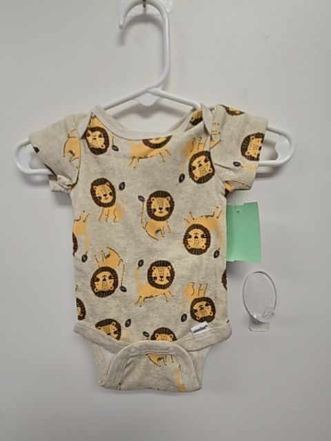 Tan/Yellow Lion Gerber Onesie, NB B