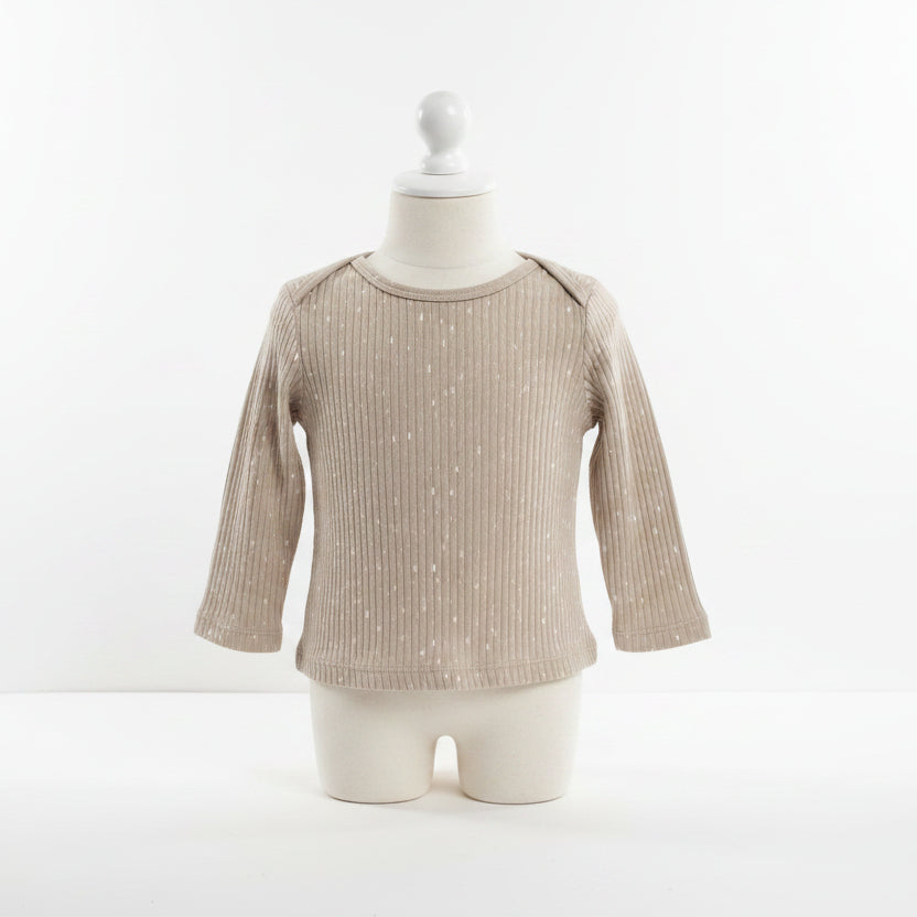 Brown/White Cloud Island Longsleeve Shirt, 6M G