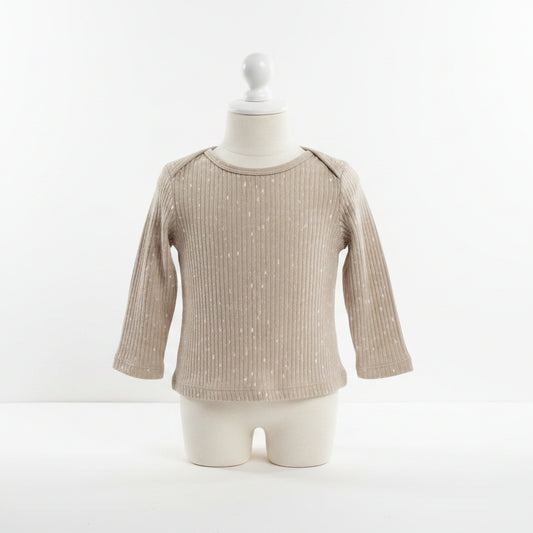 Brown/White Cloud Island Longsleeve Shirt, 6M G