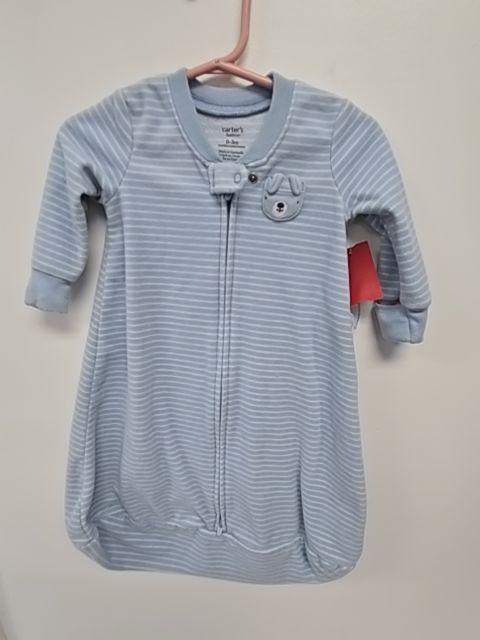 Blue/White Striped Carters Sleepsack, NB B