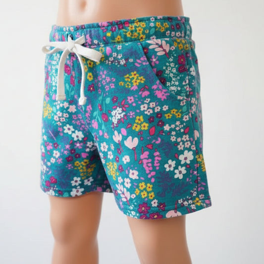 Blue/Colorful Flowers Carters Shorts, 7 G