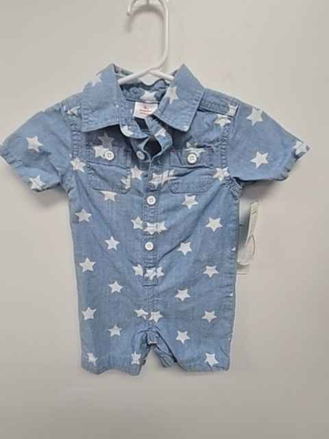 Denim/White Star Way To Celebrate Short One Piece, NB B