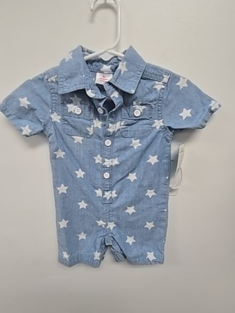 Denim/White Star Way To Celebrate Short One Piece, NB B