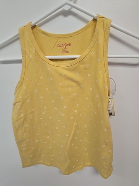 Yellow/White Heart Cat & Jack Tank Top, 7 G