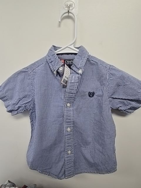 Blue/White Chaps Button Up, 3T B