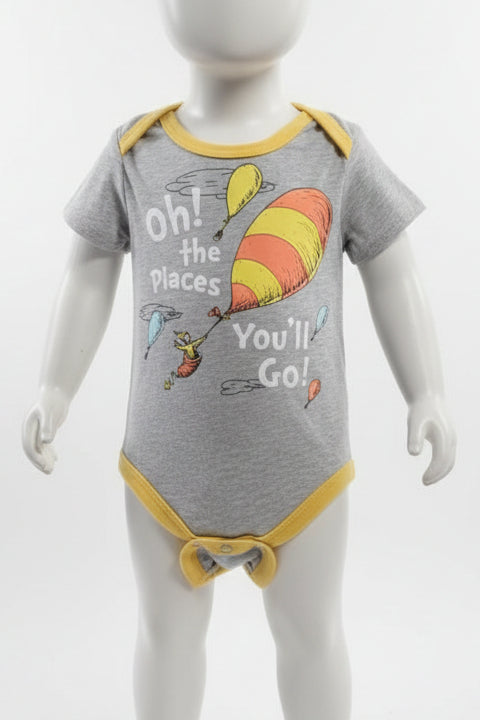 Grey/Yellow Dr.Seuss Onesie, 3M B