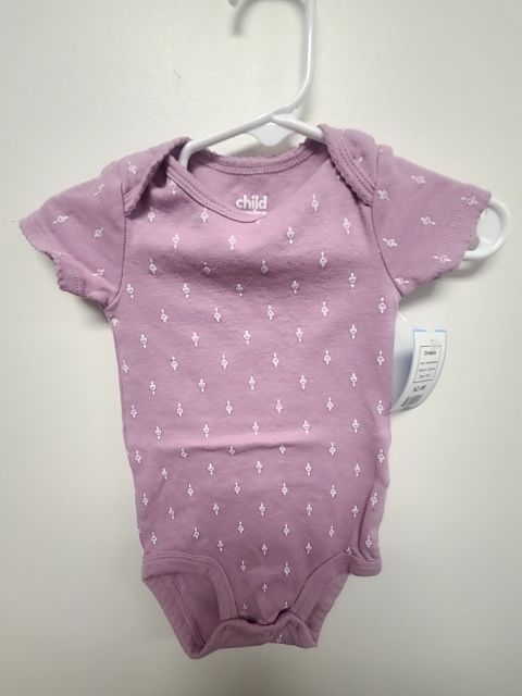 Purple/White Carters Onesie, 3M G