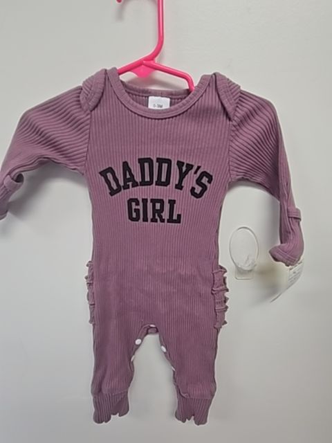 Purple Daddys Girl Boutique Pant One Piece, NB G