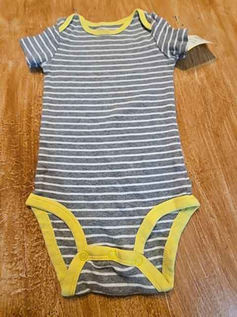 Grey/White/Yellow Carters Onesie, 12M B