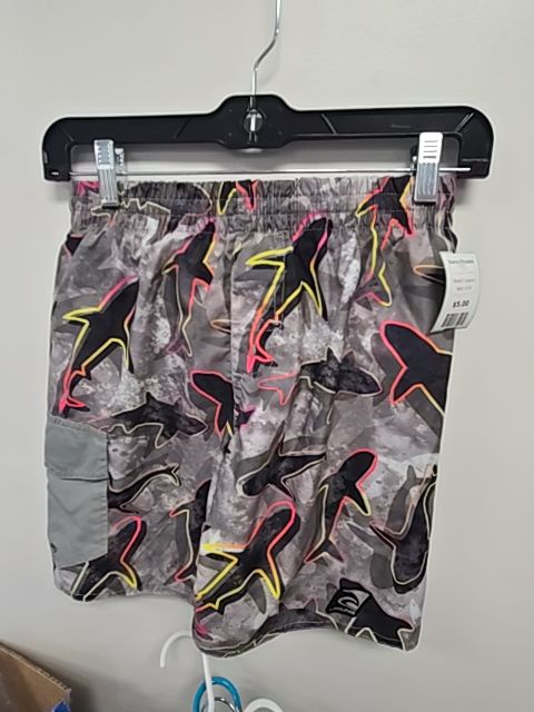 Grey/Colorful Sharks Laguna Swim Trunks, 10 B