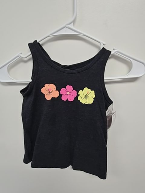 Grey Flowers Jumping Bean Tank Top, 4T G
