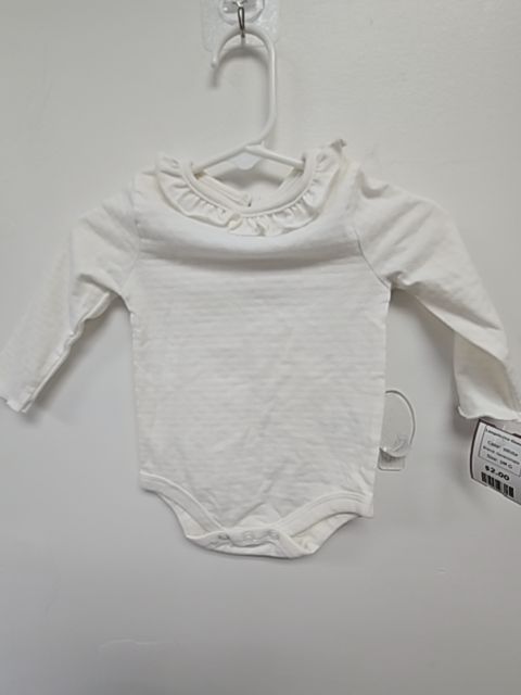 White Garanimals Longsleeve Onesie, 3M G