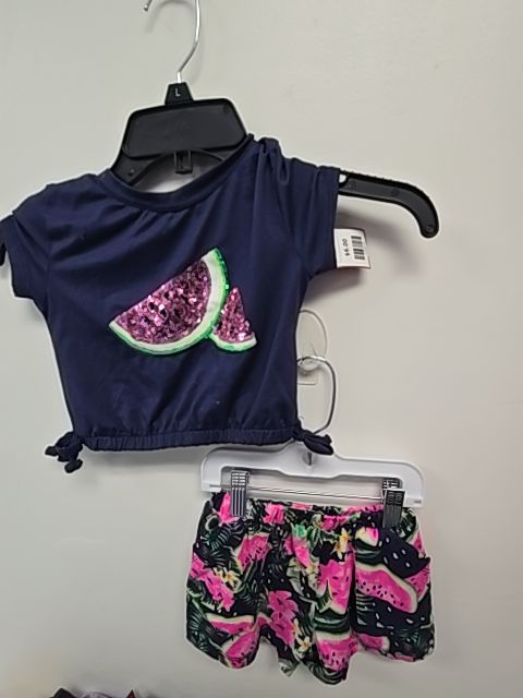 Navy/Pink/Green Watermelon Btween Outfit, 4T G