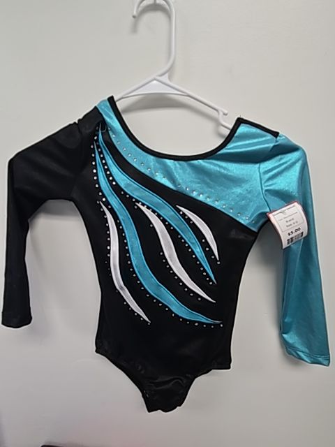 Black/Blue/Silver  Gymnastics Leotard, 6 G