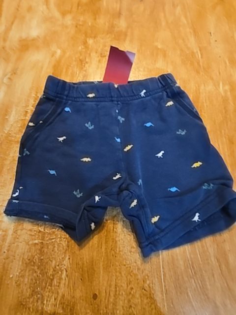 Navy/Colorful Dinos Carters Shorts, 3T B
