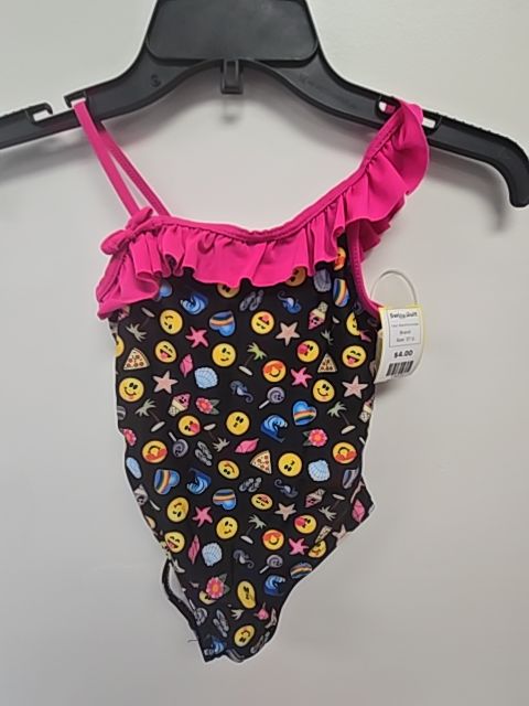 Black/Pink Emojis  Swim Suit, 5T G