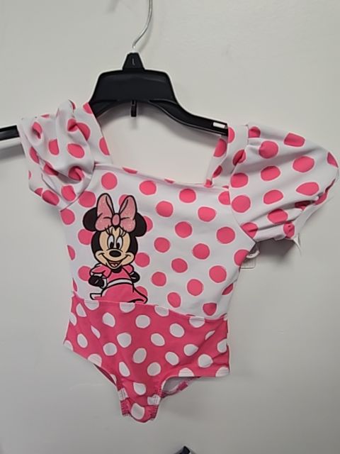 White/Pink Polka Dot Minnie  Swim Suit, 4T G