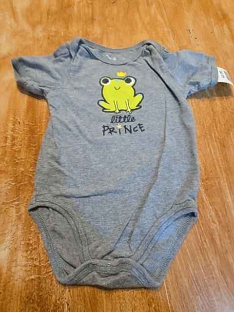 Grey/Green Frog Jumping Bean Onesie, 6M B
