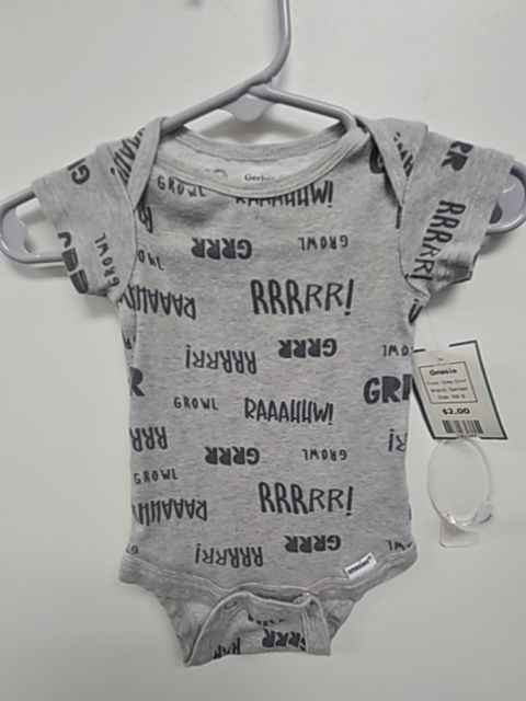 Grey Grrrr Gerber Onesie, NB B