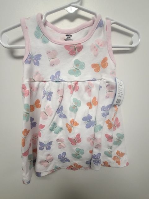 White/Pink Butterfly HB Dress, 3M G