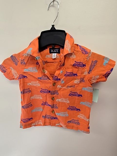 Red Vehicle Childrens Place Button Up, 3T B