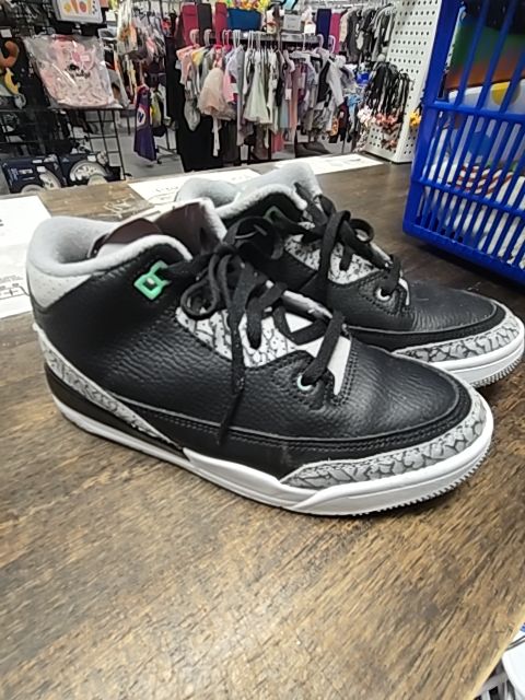 Black/Grey/Blue Jordans Sneakers, 3Y B