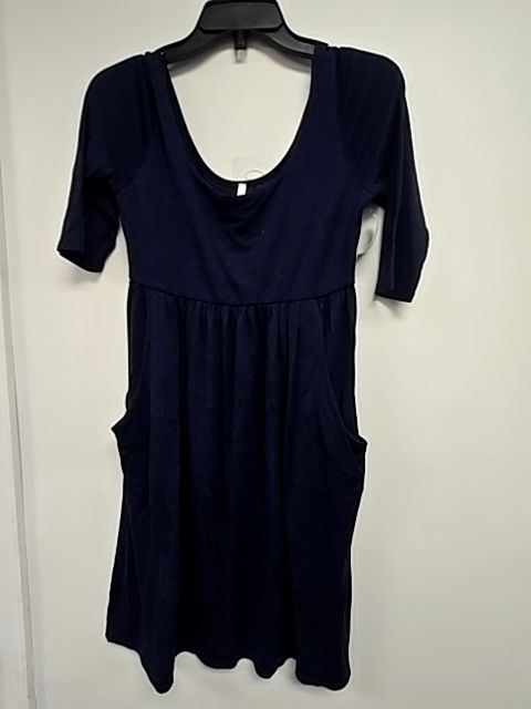 Navy Pink Blush Maternity Dress, Medium