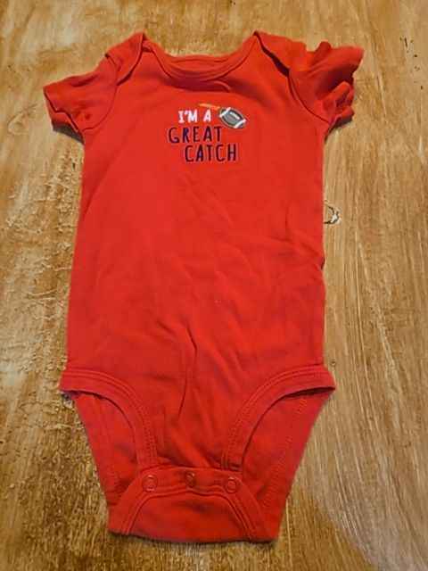 Red Carters Im a great catch onesie, 9M B