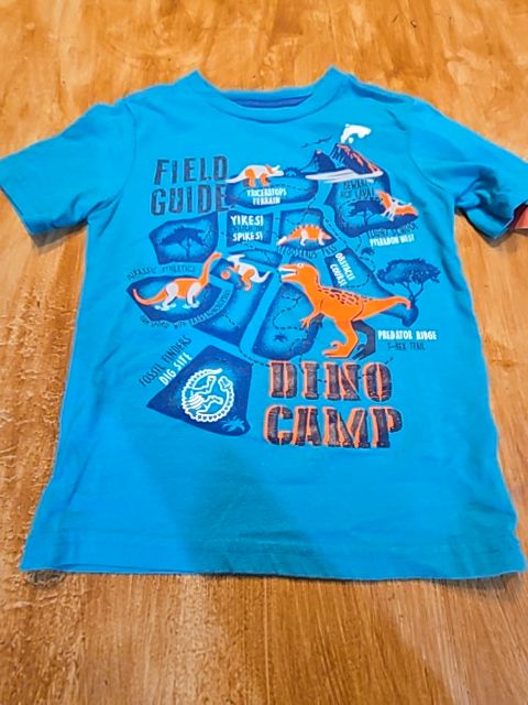 Blue Dino Toughskins Shirt, 5T B