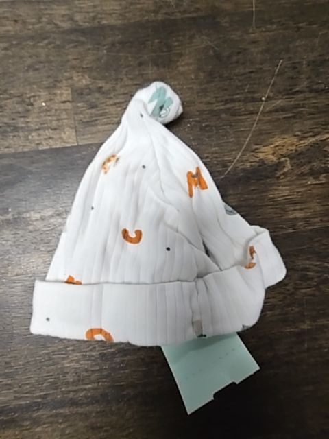 Cream Rabbit + Bear ABC's Hat, 6-9M B