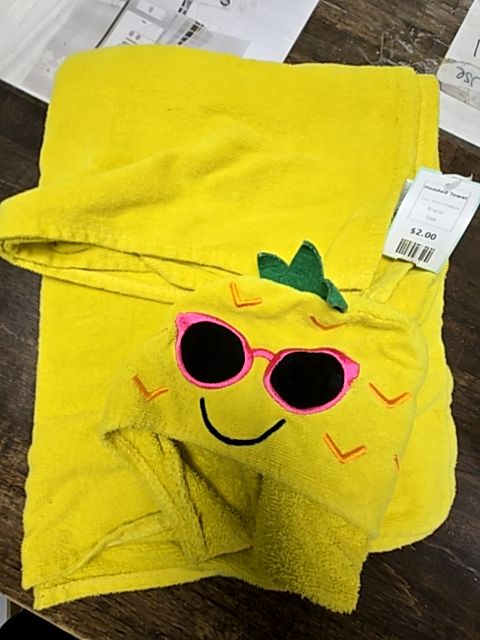 Yellow Pineapple  Hooded Towel
