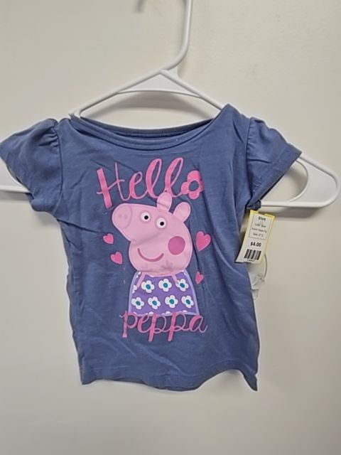 Blue Peppa Pig Shirt, 2T G